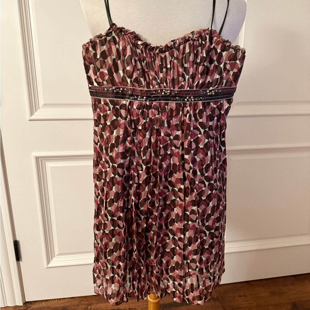 BCBG Chic Multicolor Strapless Dress